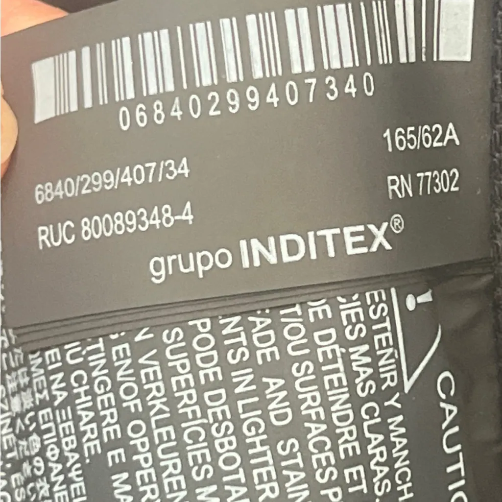 NWT Zara Mid Rise Relaxed Fit Straight Leg Indigo Black Jeans size 2 US - Image 9