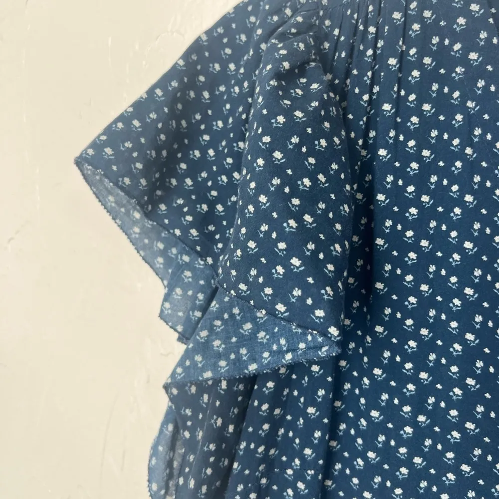 Trovata Birds of Paradise Kristi dress seaview ditsy size S Blue - Image 4