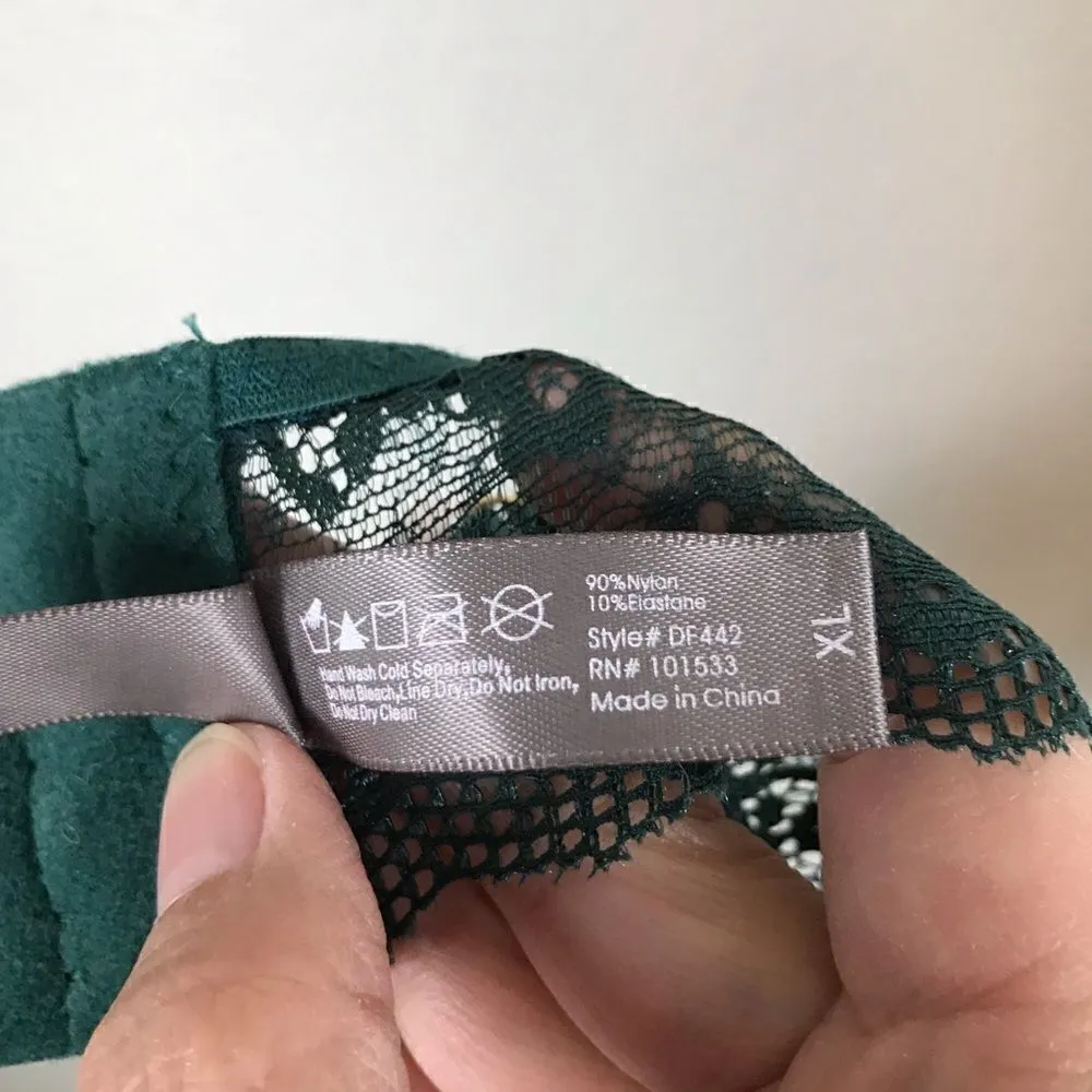 NWOT Daisy Fuentes padded dark green bralette XL - Image 5