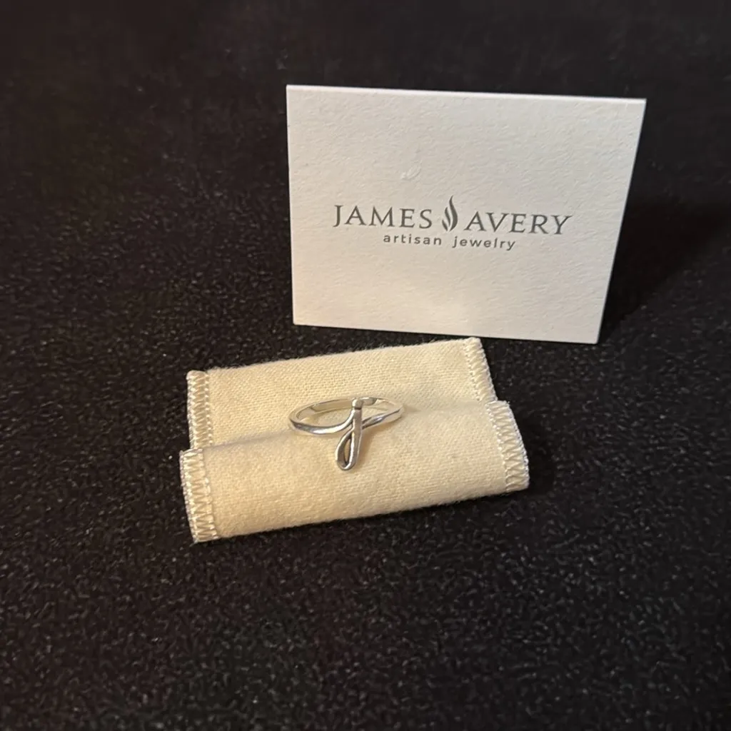 ✨James Avery•Letter ”j” Sterling Silver Ring•Size:8✨ - Image 2