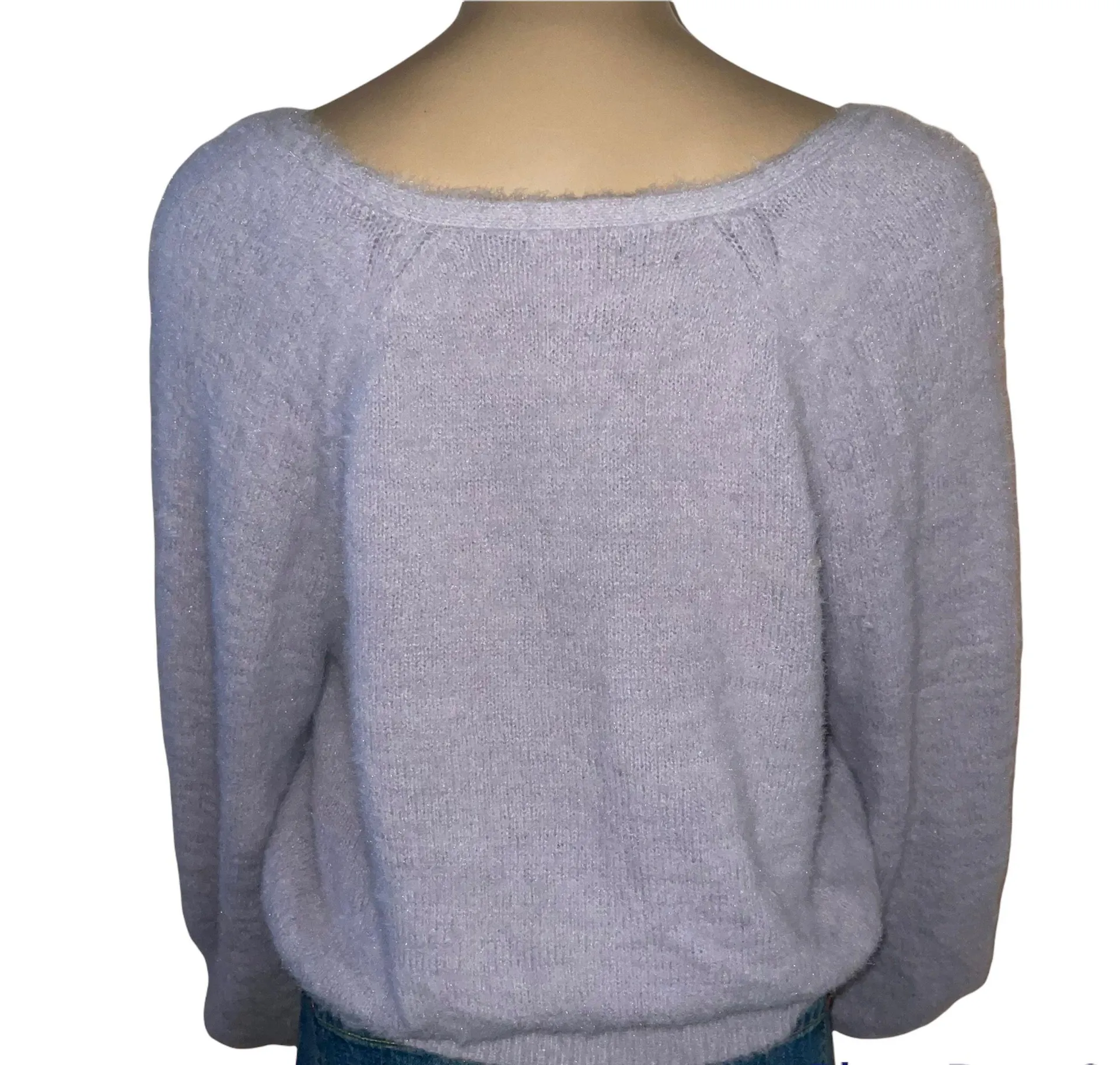 Rue 21  Fuzzy Shimmery V Neck Sweater  - Image 3