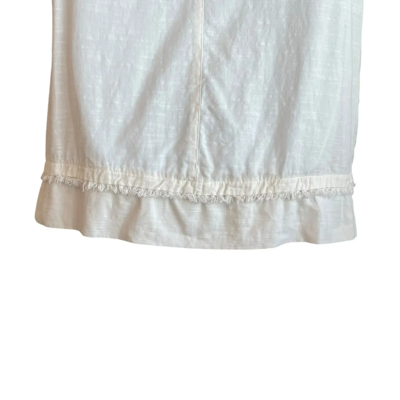 White Stuff Women Mini Dress‎ S Ivory Southwest Detail Shabby Chic Boho Cowgirl - Image 6