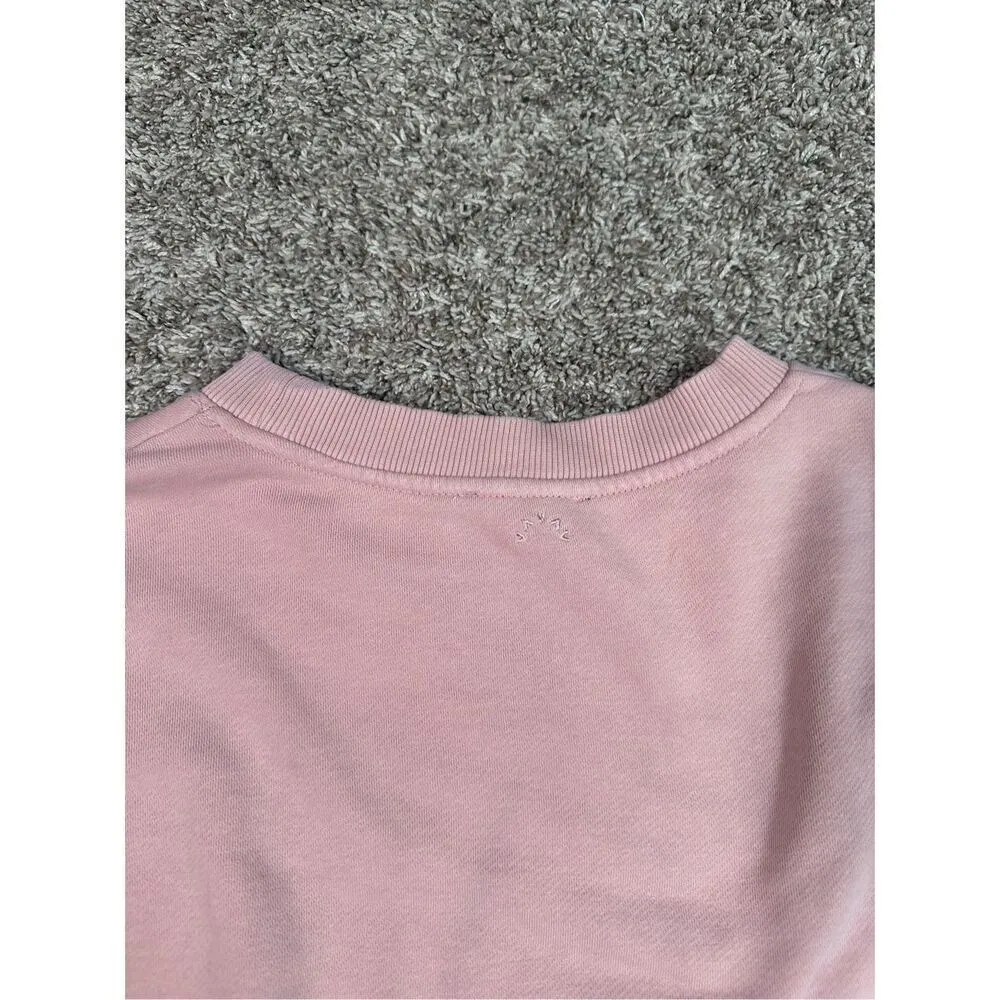 Varley Pink Weymouth Tie-back Cotton Pullover Crewneck Sweatshirt Athletic XS - Image 16