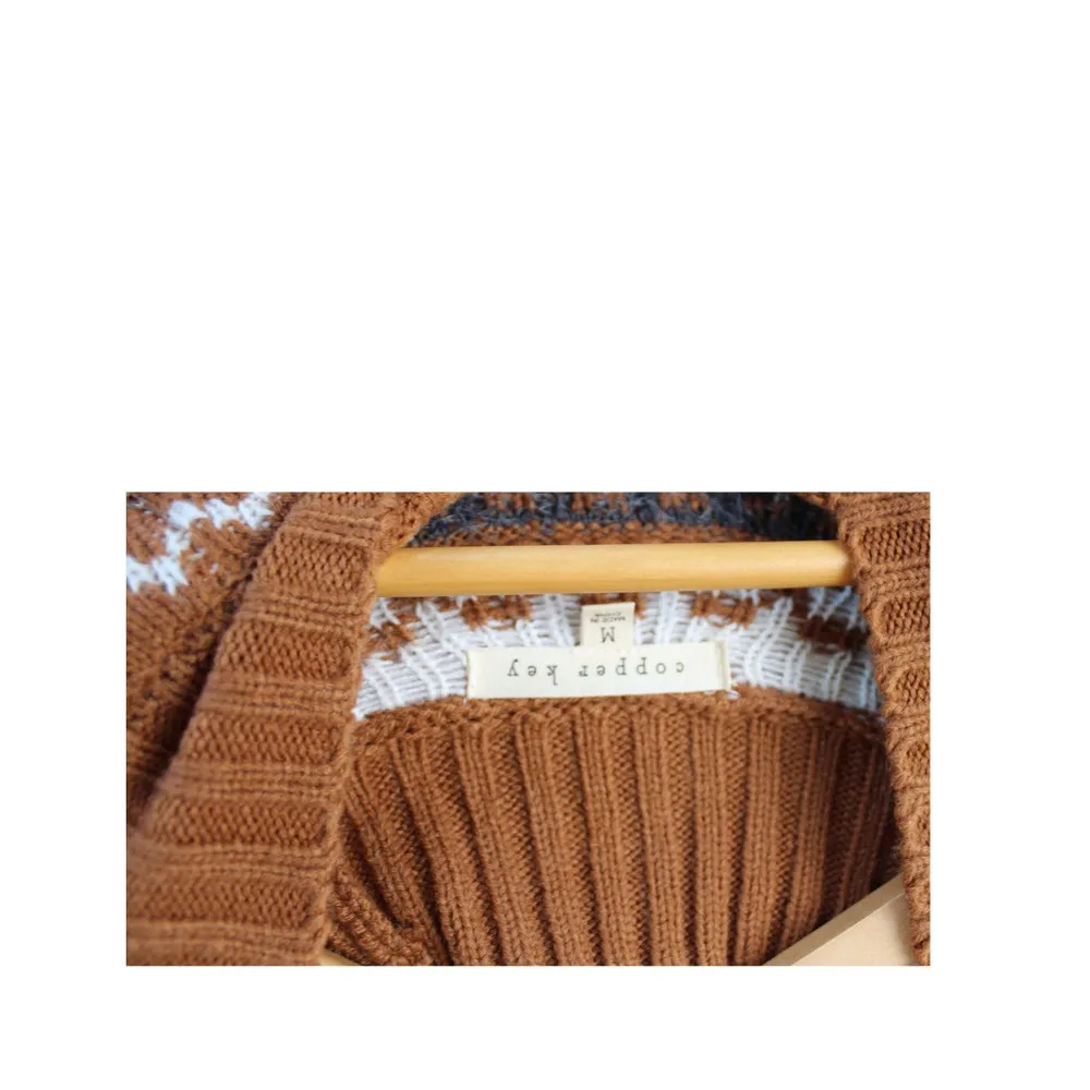 Cooper Key‎ Womens Sweater Size Medium Multicolor Print Soft - Image 4