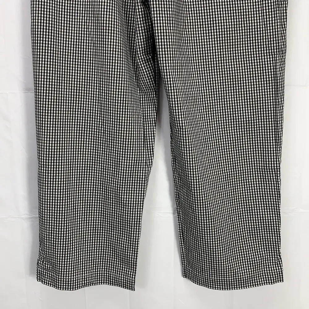 Gingham Stretch Black And White Pants Size 10 - Image 11