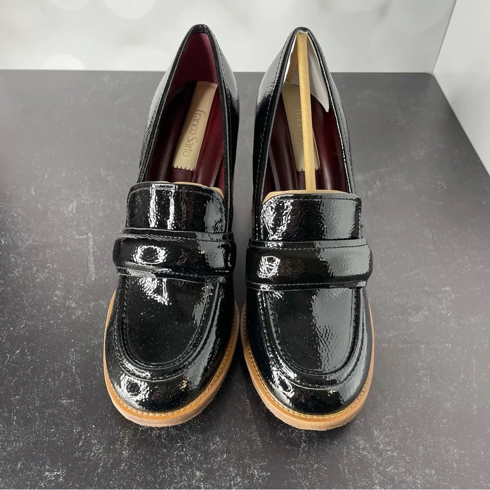 FRANCO SARTO Women’s Raven Pumps Black Faux Leather Sz 8.5 - Image 3