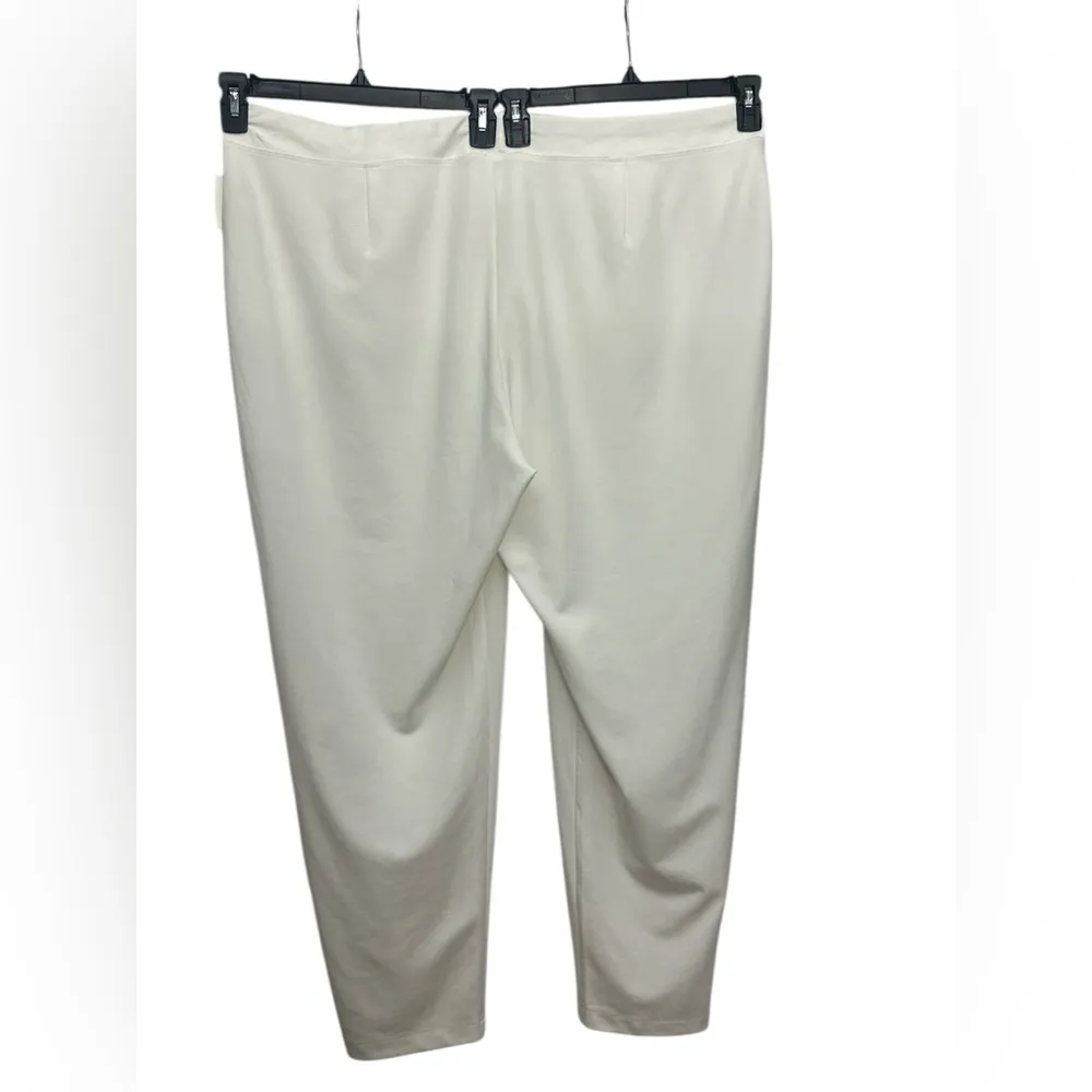 Eileen Fisher Washable Flex Ponte Pants Size 3X White Slim Fit Pull On NWT - Image 3