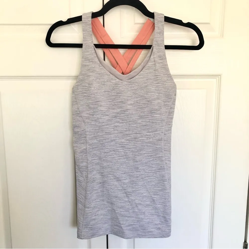 lululemon Stash N Run We are from Space Lined Tank Top Size 6 - Image 2