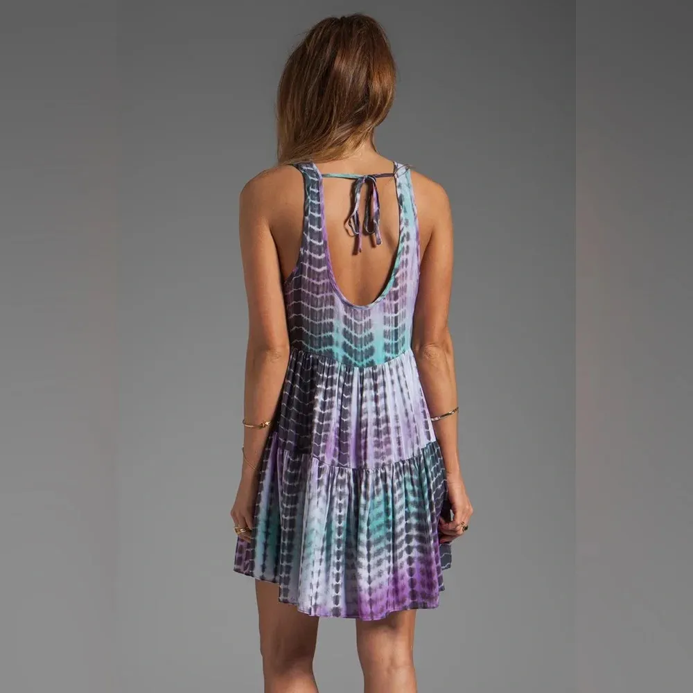 Lovers + Friends Angel Tank Tie Dye Mini Dress in Blue/Purple Size S - Image 5