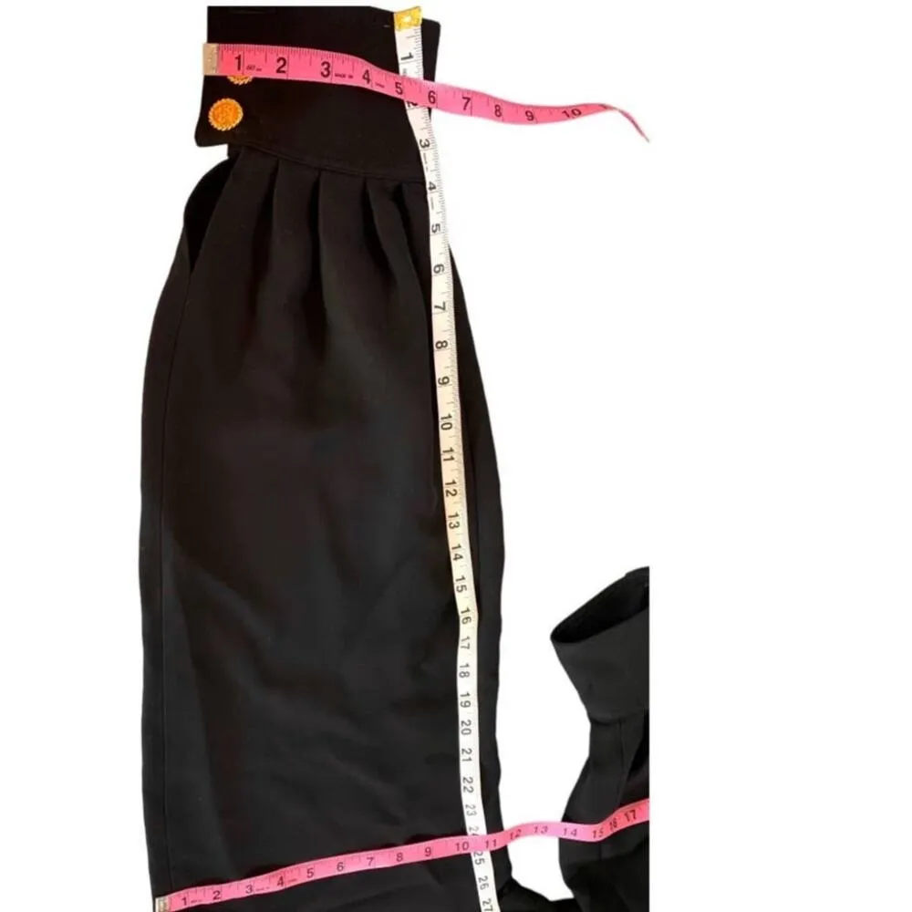 Gucci Alione V-neck Long Sleeve Button Jumpsuit Wool Silk Gold Black IT 36 US 0 - Image 12