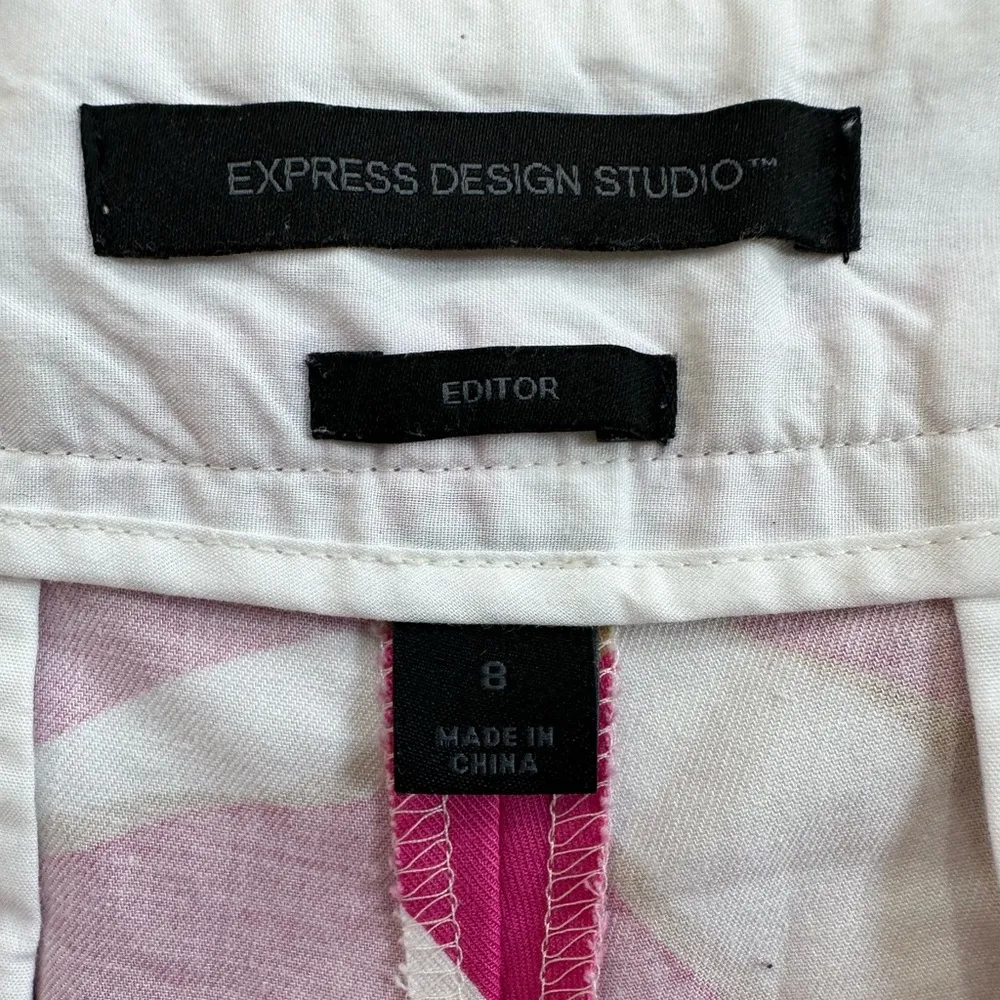 Design Studio, Like New Condition, Editor shorts. Pink zebra stripe - Image 3