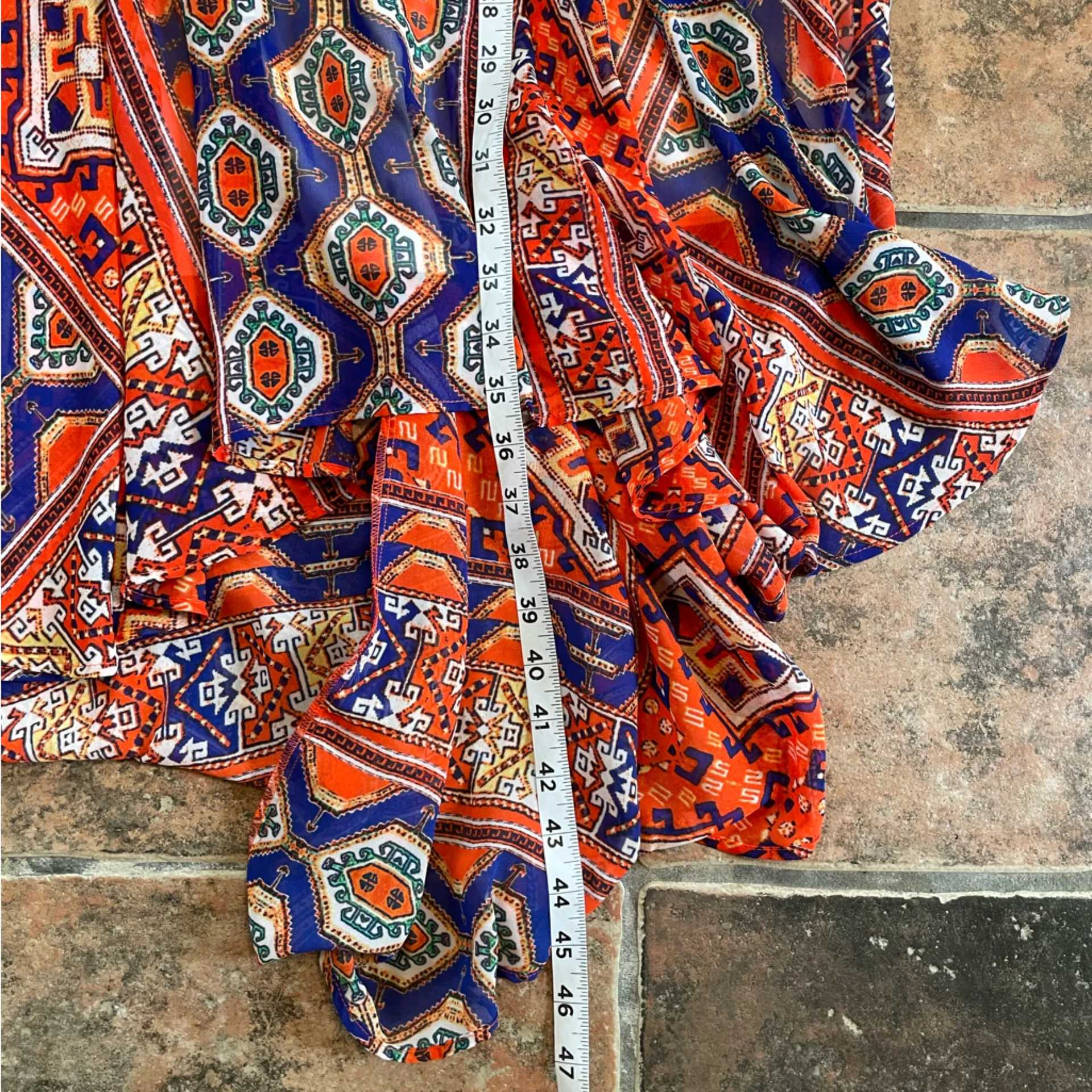 Bisou Bisou Lace Handkerchief Hem High Low Flowy Dress Size 10 - Image 9