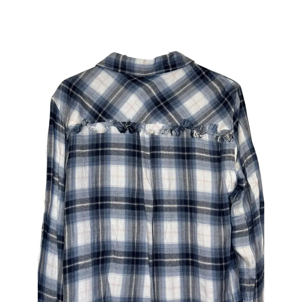 Workshop Republic Clothing Women's Shirts Flannel Plaid Button‎ Down Medium NWT - Image 11