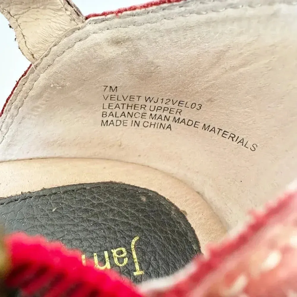 JAMBU Size 7 Red‎ Suede Mary Jane Sandal - Image 5