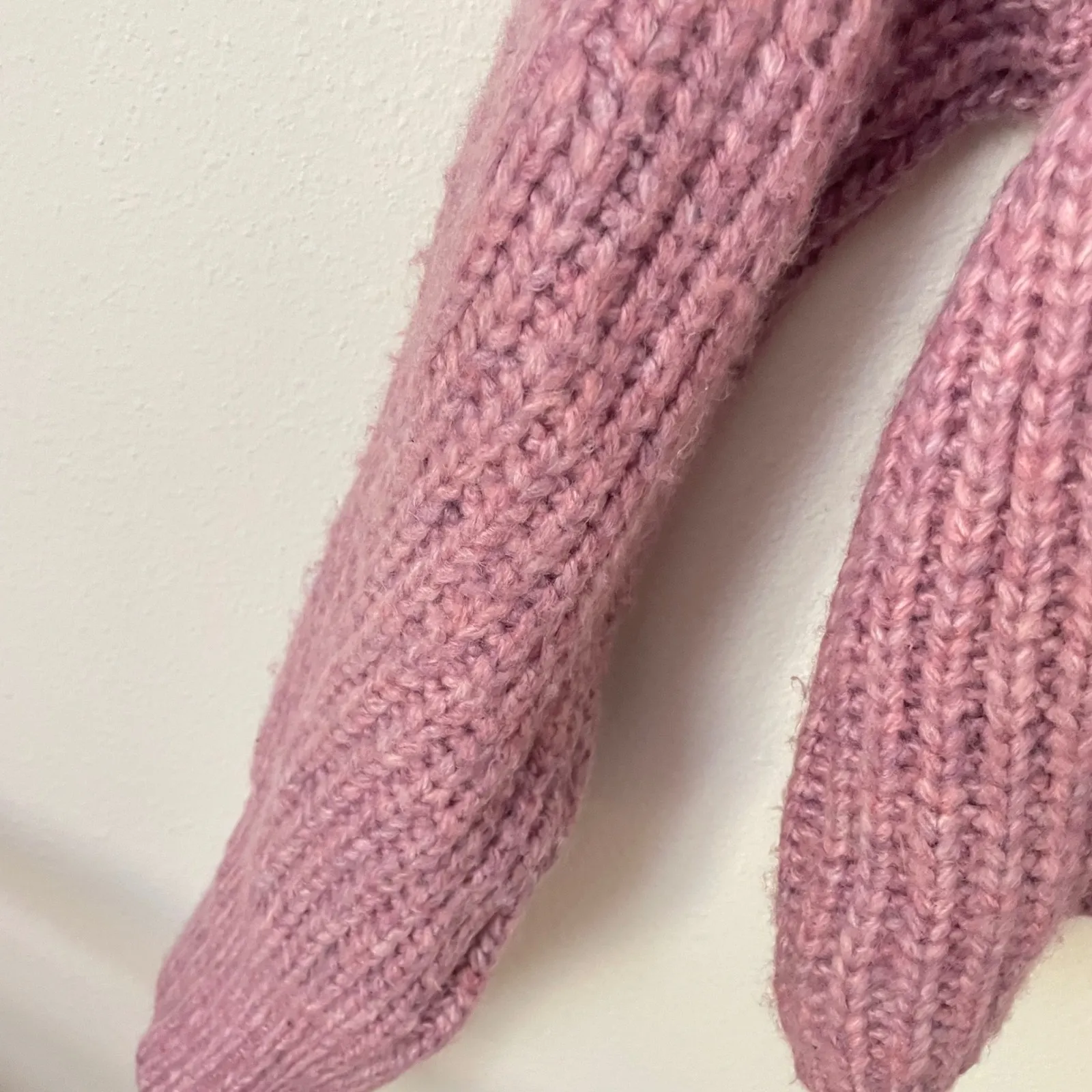 Abercrombie & Fitch Speckled Marled Knit Crewneck Sweater Mauve Pink Size Small - Image 6