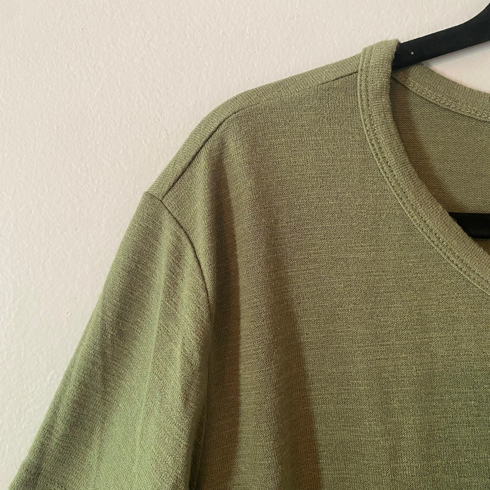 Wilfred Free Forest Green Crewneck Tee T-Shirt Stretch Lounge Women size Medium - Image 3