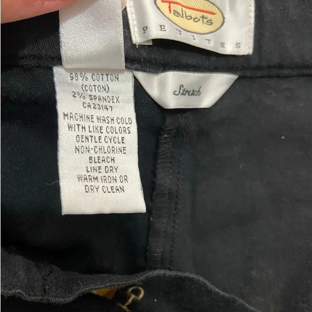 Talbots Petites Jeans Women 14 Vintage Cotton Stretch Black - Image 8