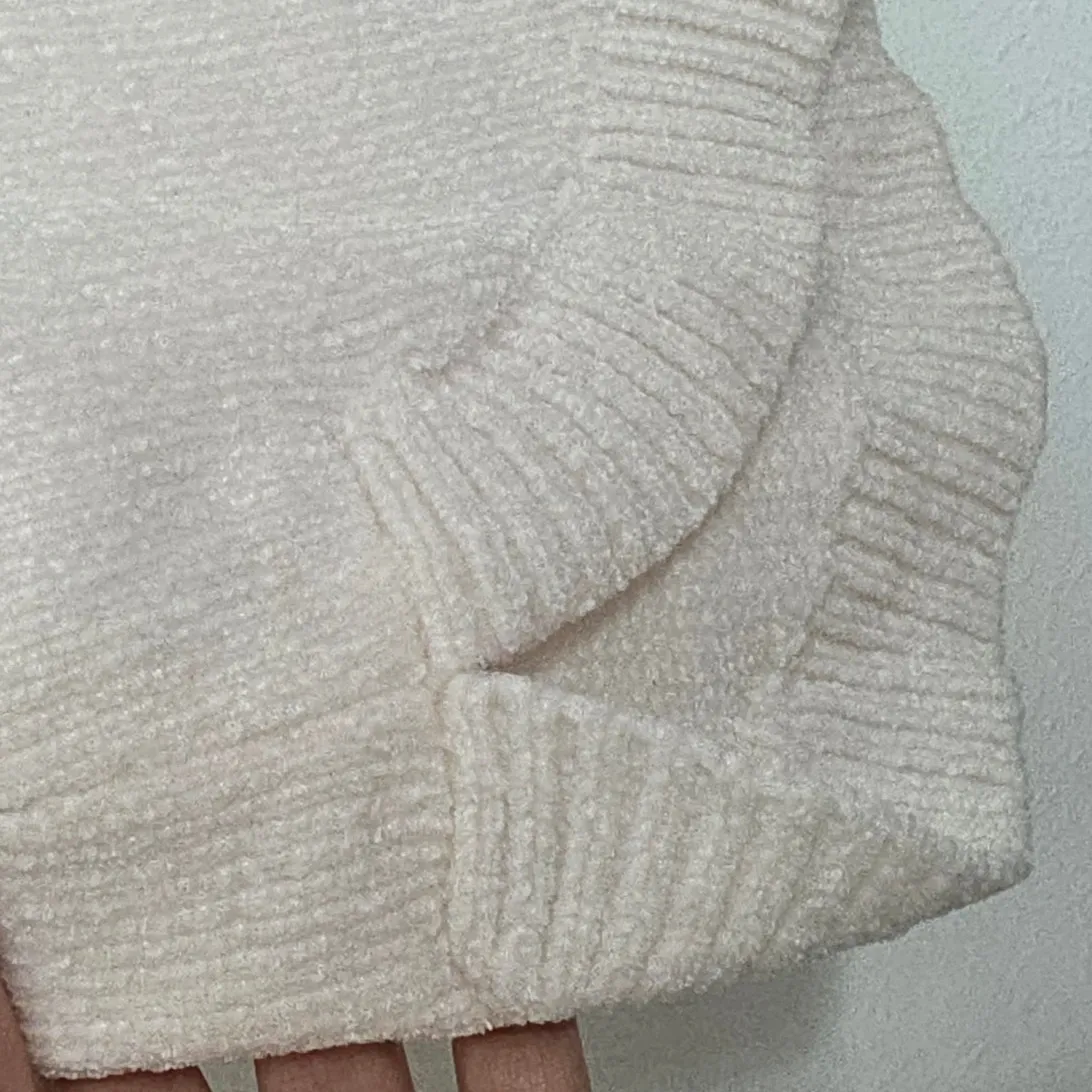 Soft Surroundings Soft Winds Cowl Neck Sweater Ivory Pearl Pale Pink Size 1X - Image 9