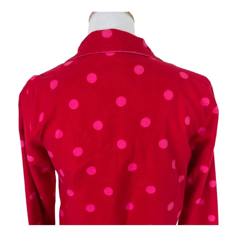 Kate Spade Polka Dot Pajama‎ Top Womens Size S Red Pink Loungewear Sleep - Image 6