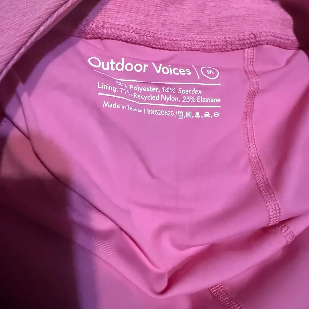 Outdoor Voices Pink Par 3 Skort Lightweight Built-In Shorts Tennis Golf Skirt M - Image 3