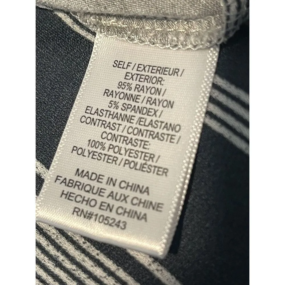 BOBEAU Women's Rolled Short Sleeve Crew Neck T-Shirt Gray Pocketed Small - Image 6