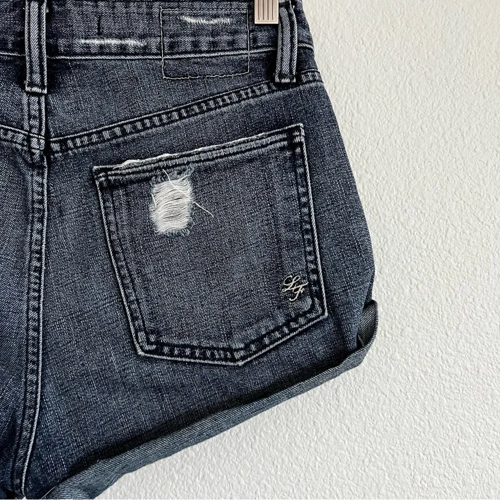 Lovers + Friends Jack High Rise Denim Shorts with Distressing. Size 26 - Image 5