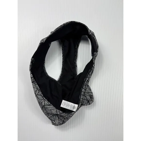 Athleta‎ Bikini Bottom Geometric Print Swim Bottom Black White Size M - Image 6
