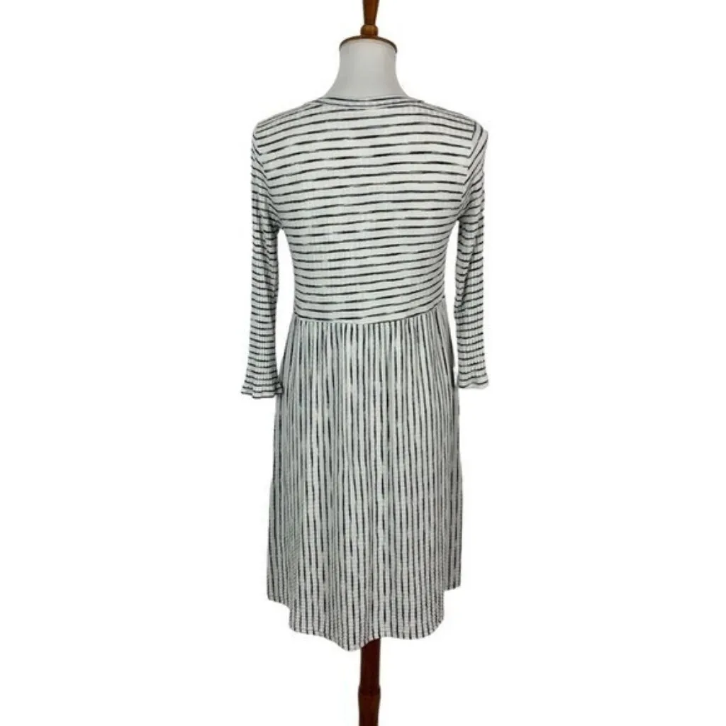 Sew In Love Dress XL Gray‎ White Long Sleeve Boho Cottagecore Casual Gray - Image 4
