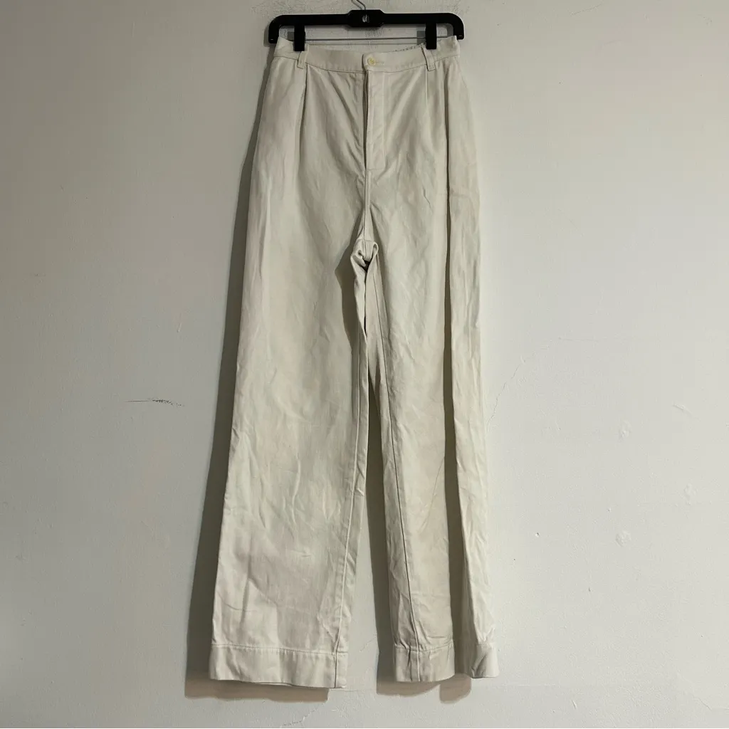 James Street Co. Klein Trouser Pants in White Size Small Office Siren Corpcore - Image 1