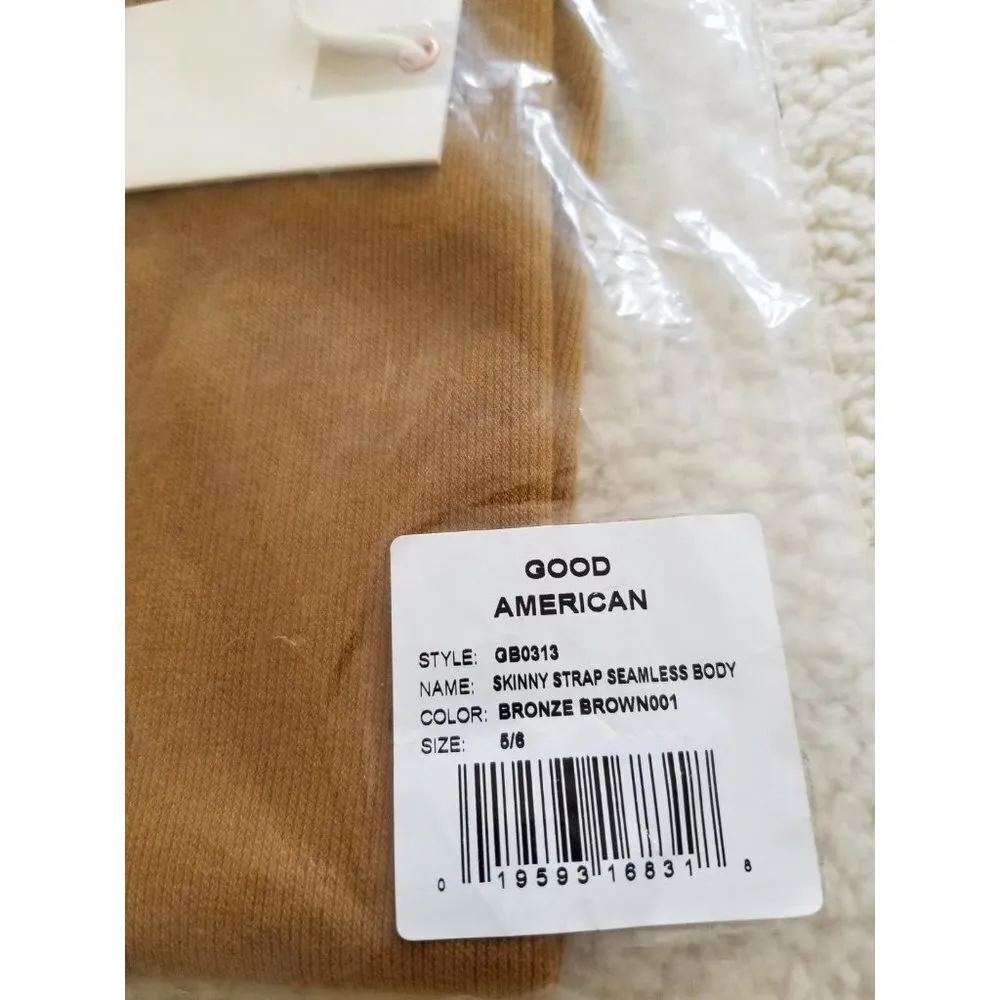 Good American Skinny Strap Seamless Bodysuit  Bronze Brown Womens Size 5/6 = 2XL - Image 6