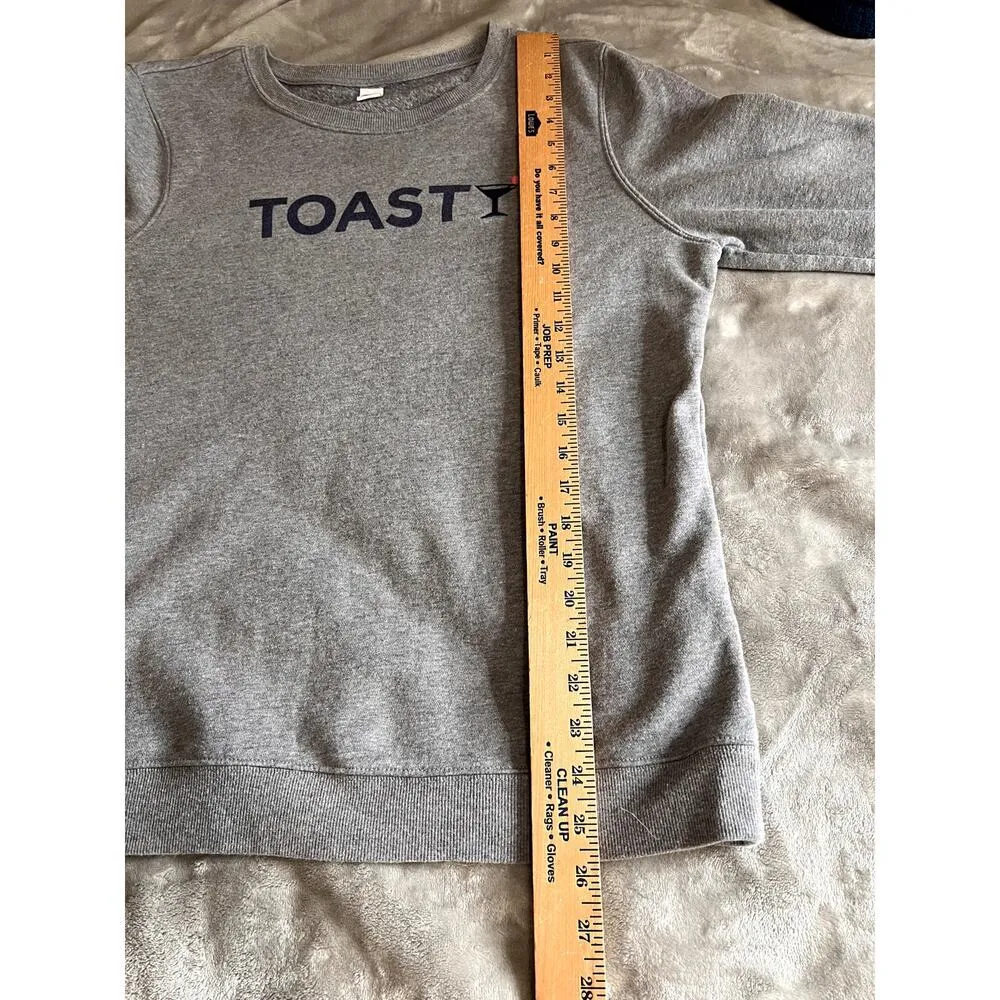 Old Navy womens size large sweatshirt gray martini logo - Image 5