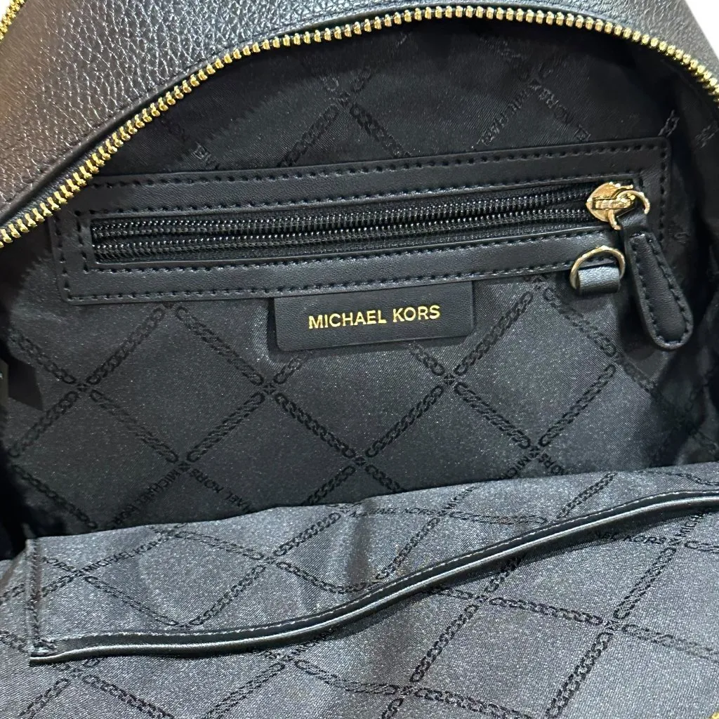 Michael Kors Brooklyn Large Black Pebbled‎ Leather Gold Hardware - Image 4
