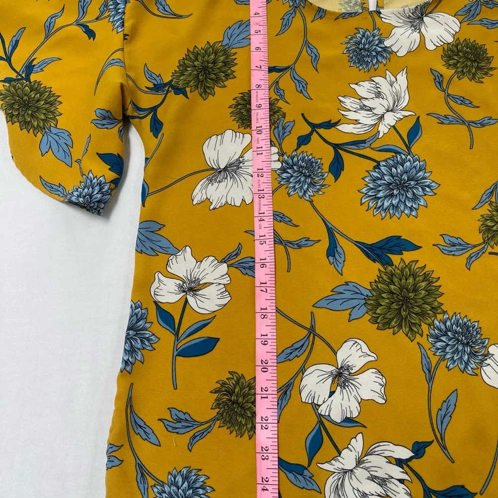 Ann Taylor Factory-Women’s Med Top-Mustard/Royal Blue/Green/White-Flare Sleeve - Image 6