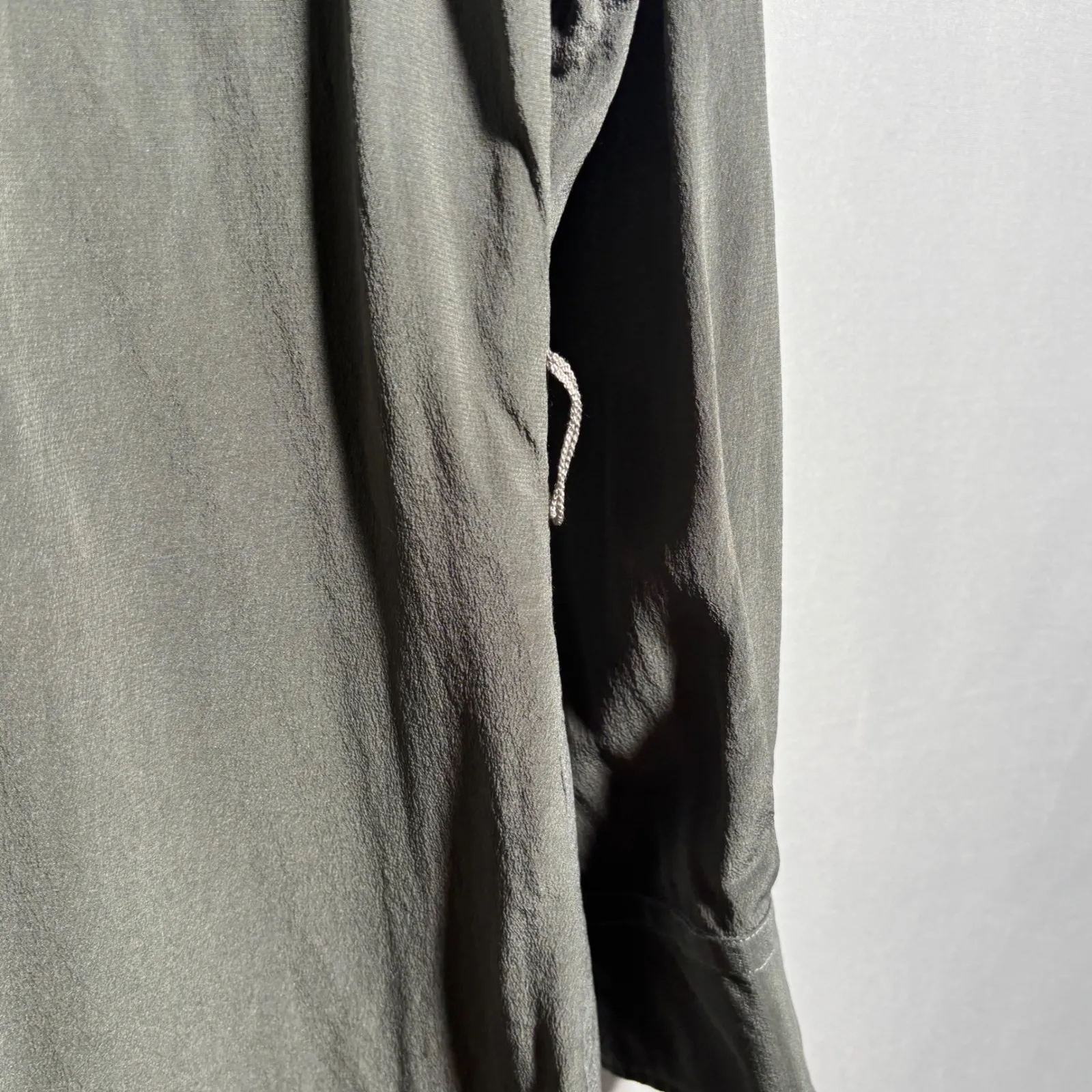 Polo Ralph Lauren Mulberry Silk Shirt Dress 4 Midi Button Up Long Sleeve NO BELT - Image 4