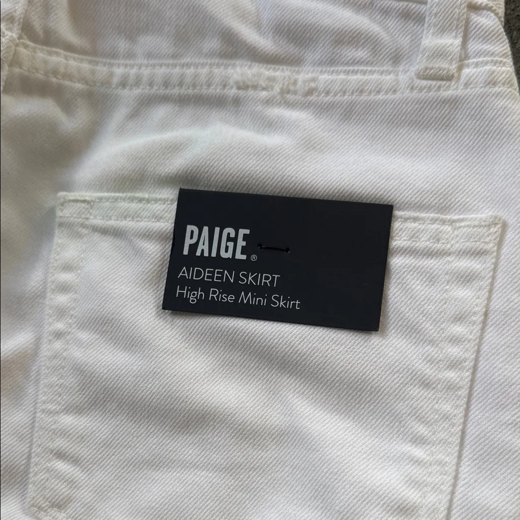 PAIGE White Denim mini  skirt size 23 New/tag - Image 7
