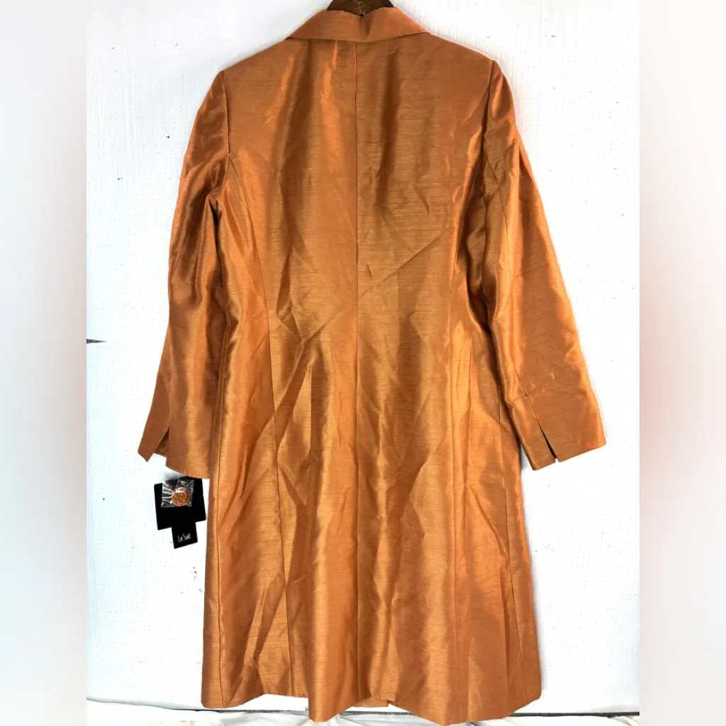 Le Suit 12 Long Midi Jacket Blazer in Burnt Orange - Image 2