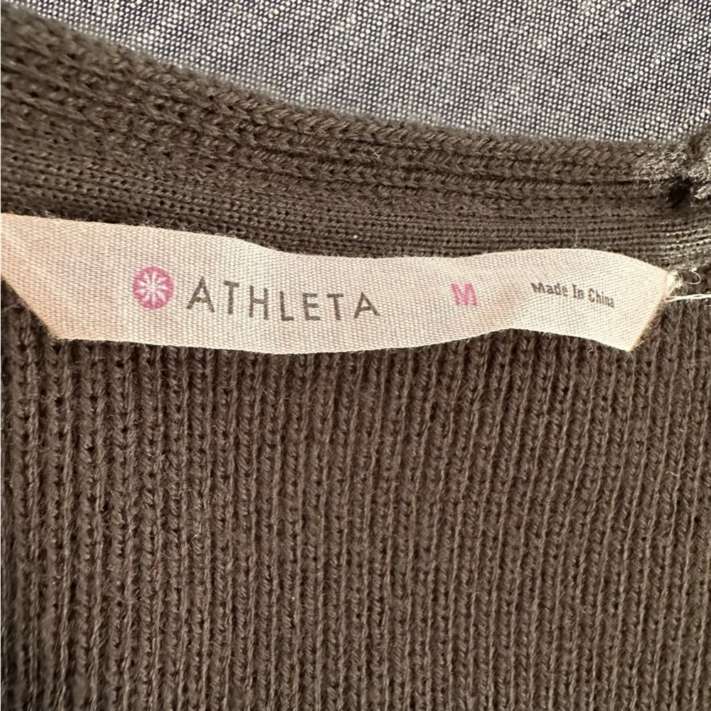 ATHLETA Hanover Merino V-Neck Oversized Sweater Dark Forest Green | Medium - Image 10