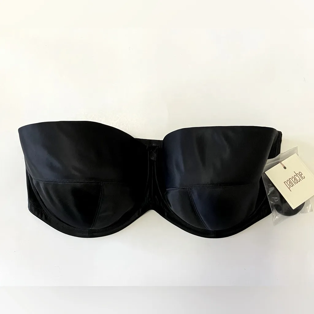 Panache Evie Strapless Black Bra 40F NWT - Image 3