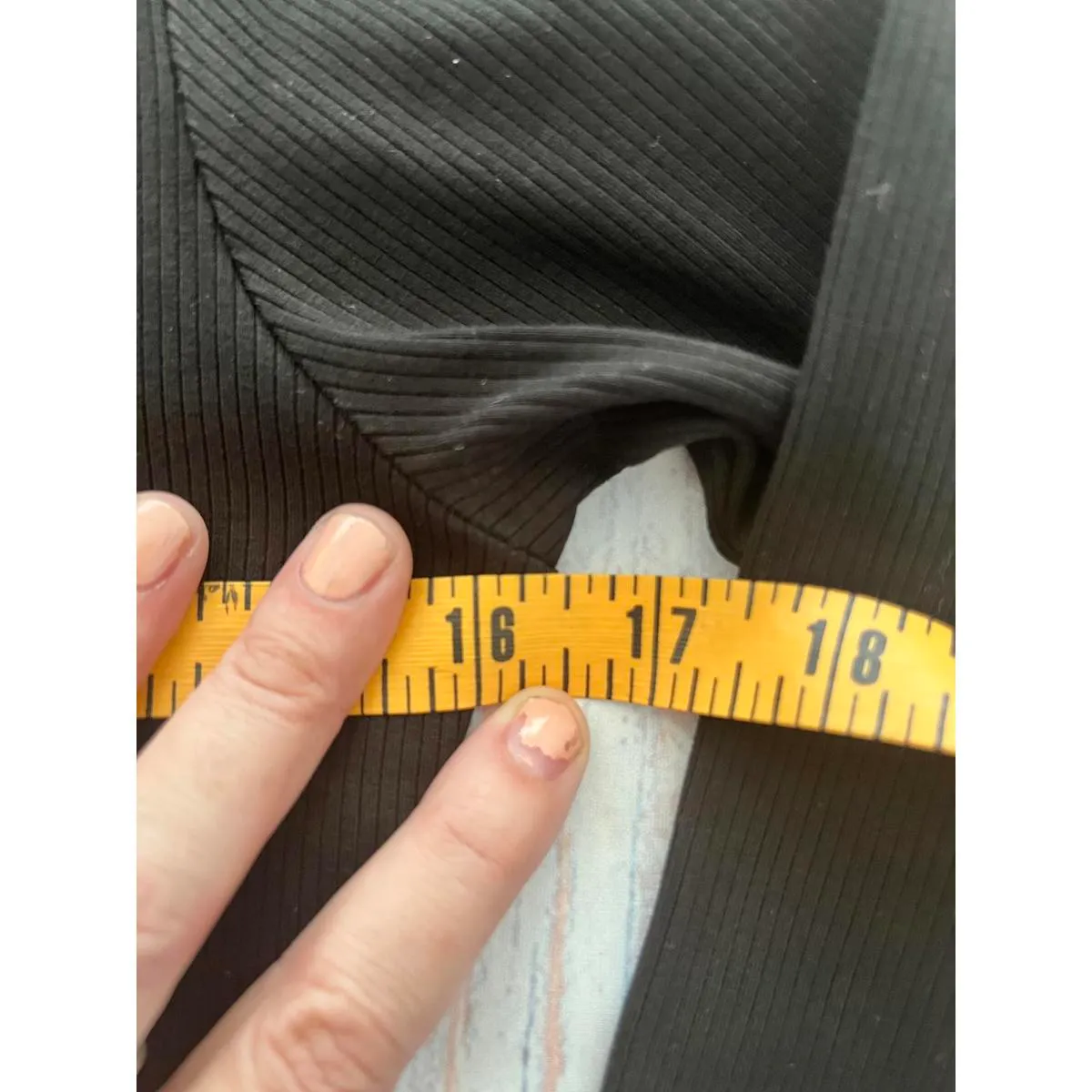 Naked Wardrobe Black Ribbed Long Sleeve Dress with Zip - L - Image 5