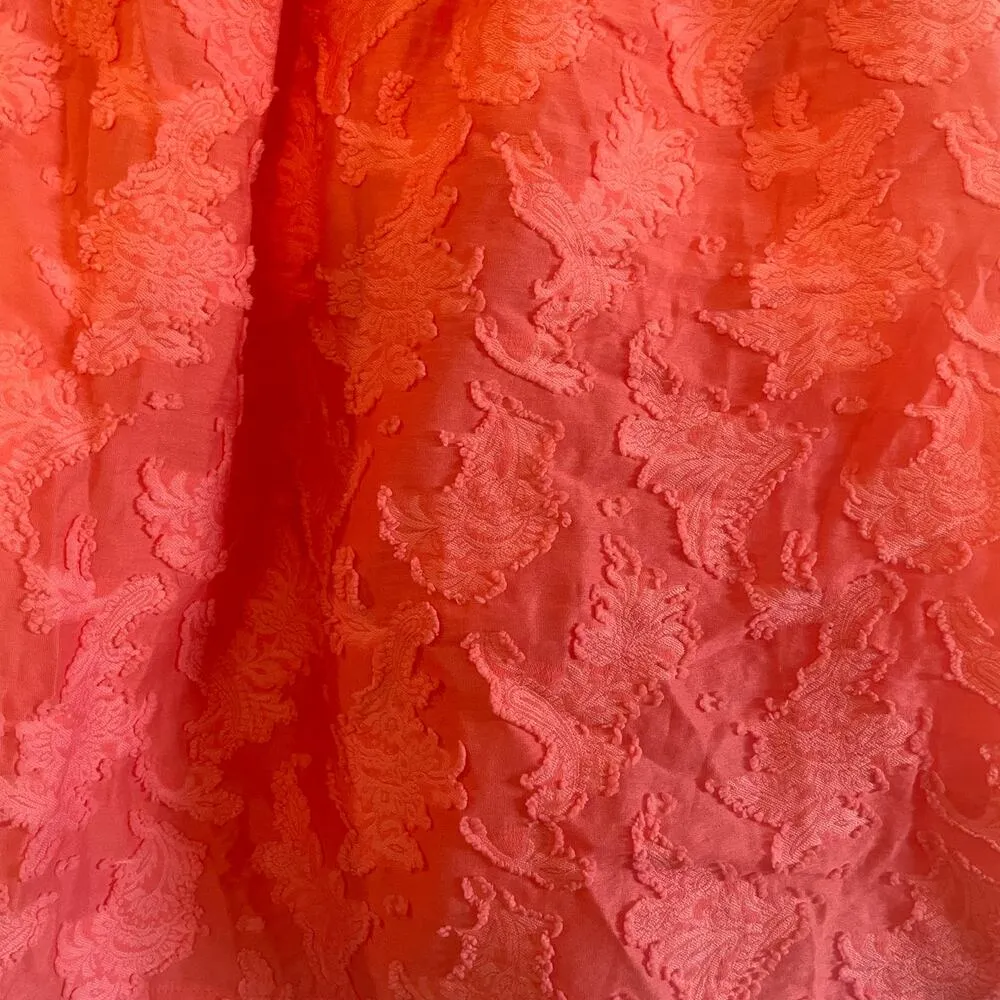 By Anthropologie Amber Tank Top Coral Ruffle Criss-Cross Straps Textured size XL - Image 7