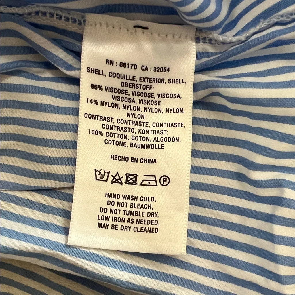 Anthropologie Blue Puff Sleeve Layered Sweater Blouse Preppy Sz XL - Image 6