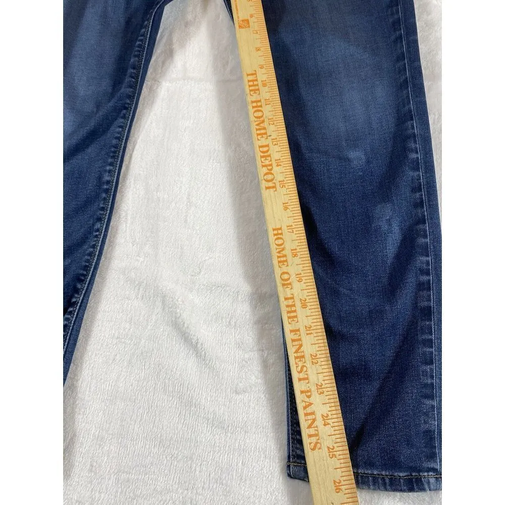 Hudson Jeans Womens Size 30 Ankle Super Skinny Krista Dark Raw Hem Denim Stretch - Image 8