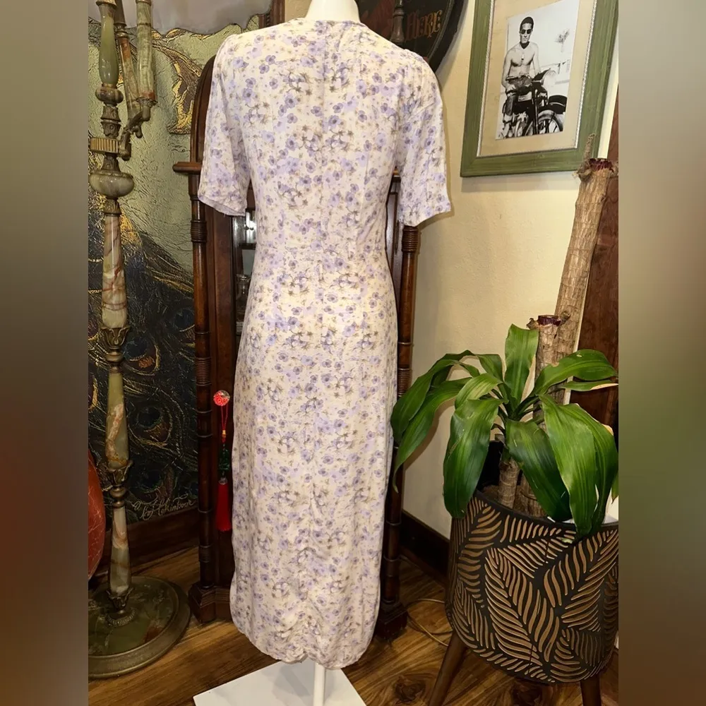 H&M Bohemian Flower Lightweight Short Sleeve Long Dress - Image 5