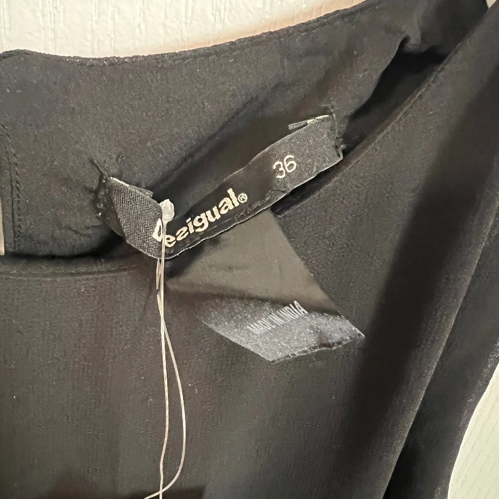 Desigual‎ Black Sleeveless Floral Sequin Embellished Mini Dress Size 2 NWT - Image 6