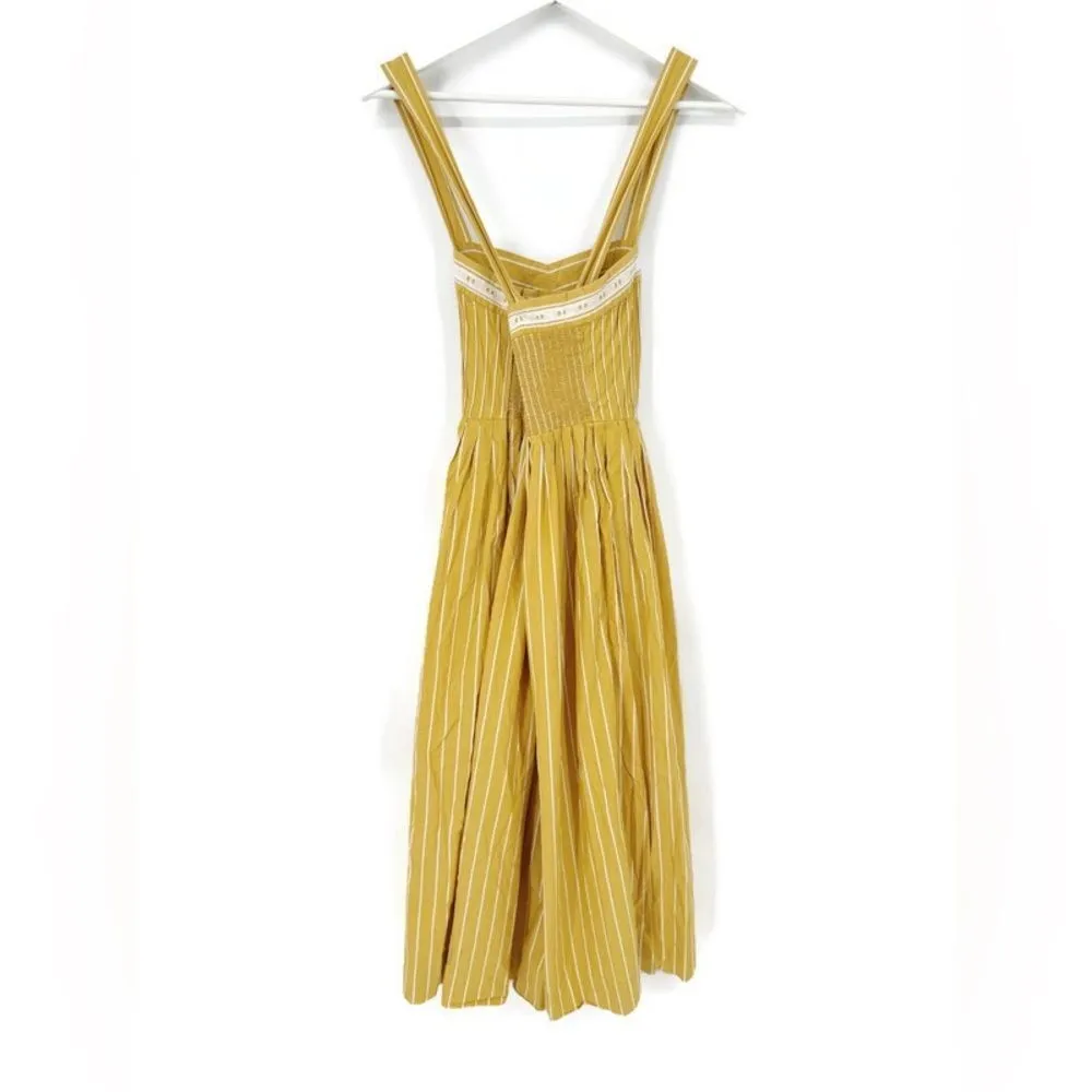 The Great The Laurel Dress Cotton Sundress Stripe Size‎ 0 Gold - Image 6