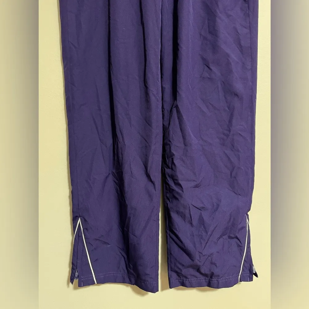 EUC Under Armour Purple and White Side Zipper Track Pants size medium - Image 3