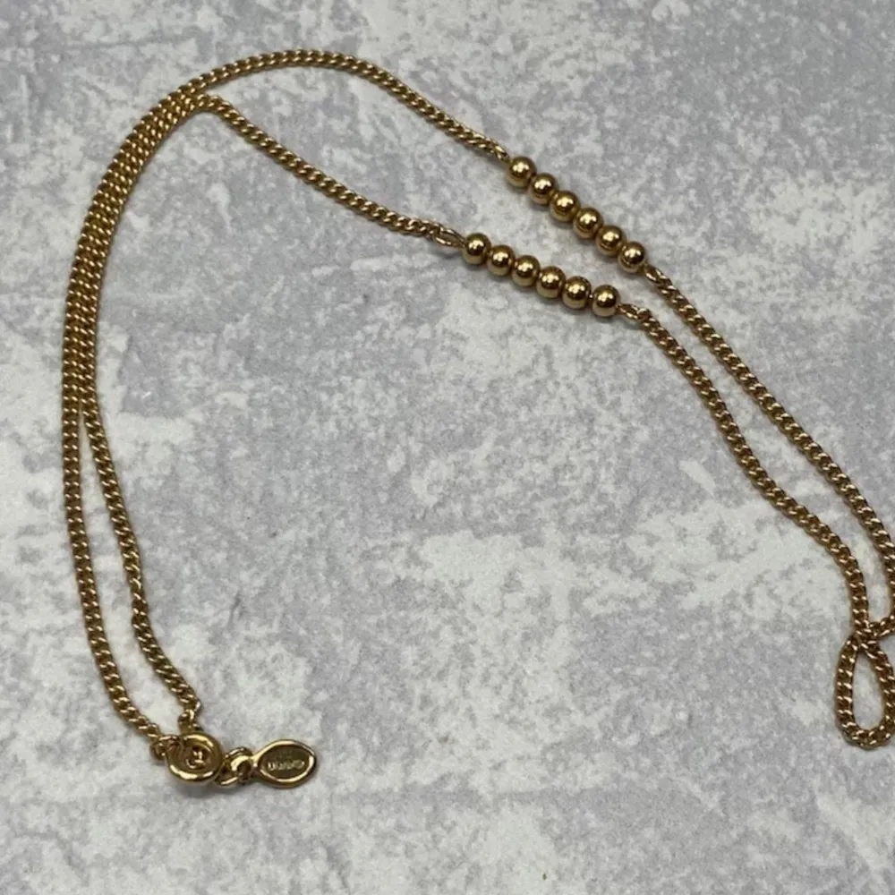 Avon Vintage 1970’s Retro Gold Tone Ball Bead Curb Chain 18” Necklace In Box - Image 5