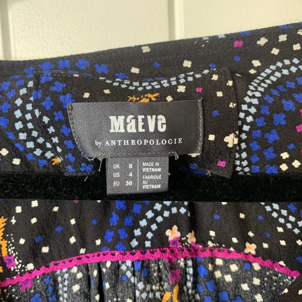 Anthropologie Maeve Paisley Print Long Sleeve Mini‎ Dress, Size 4 - Image 5