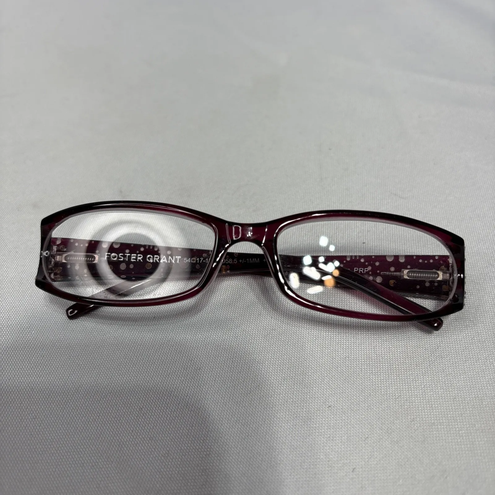Foster Grant Reading Glasses +150 Red Glitter Polka Dot‎ Frame Stylish Readers - Image 9