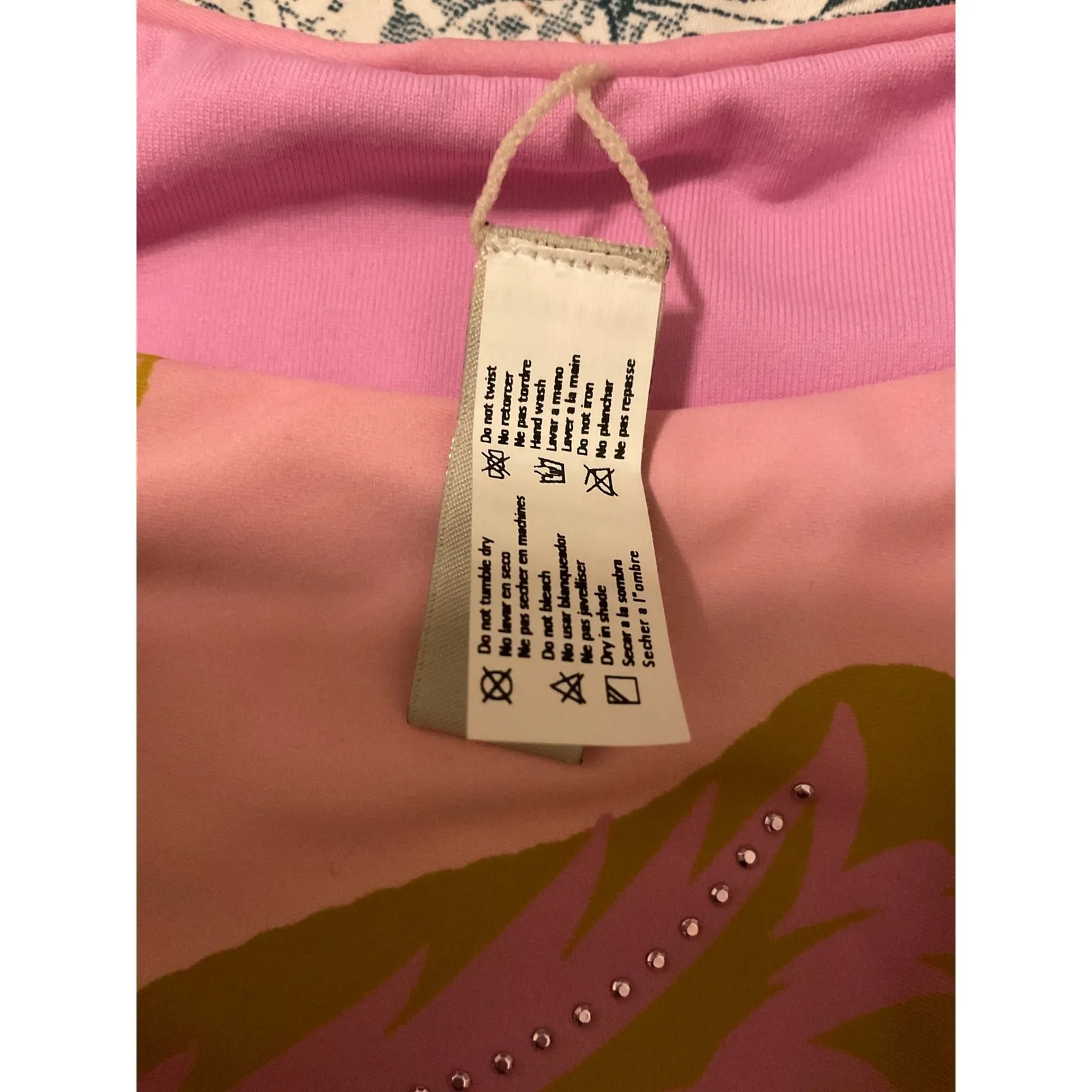 Maaji Cropped Rash Guard Long Sleeve Palm Print Beach Swim Top Size L - Image 5